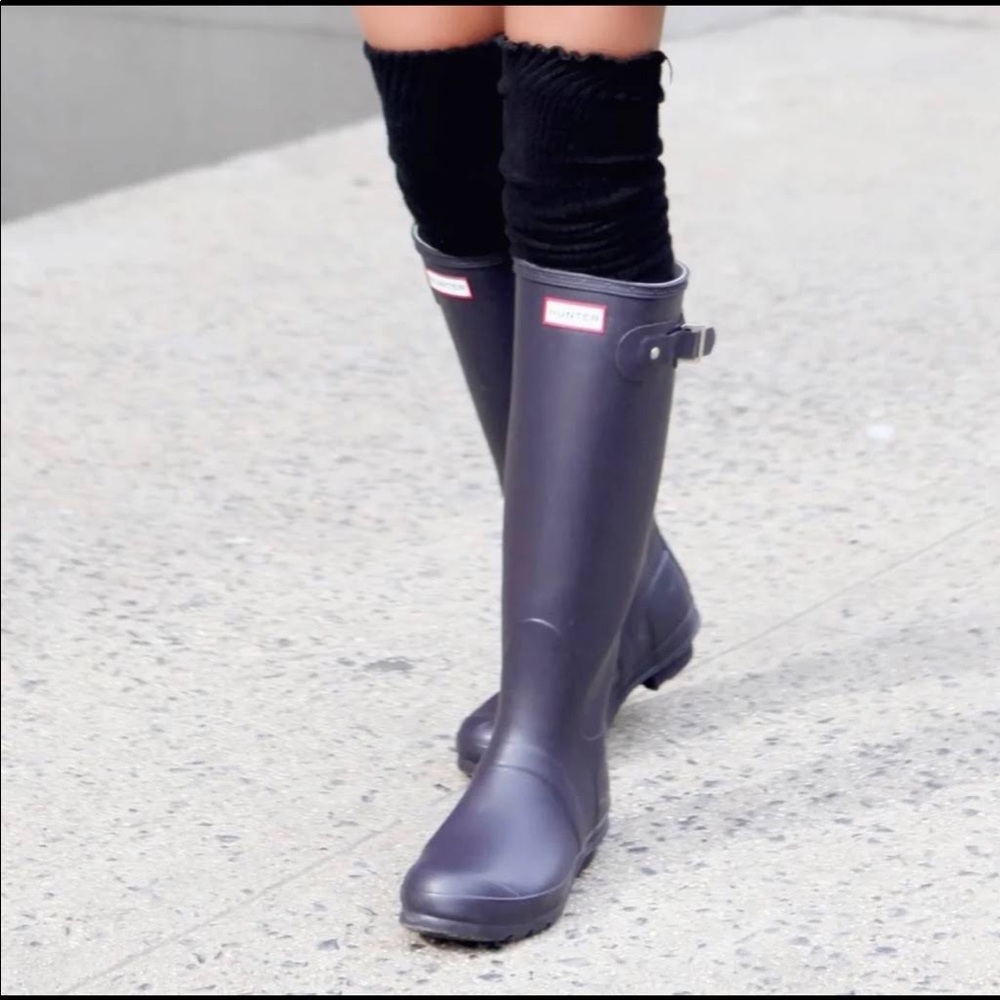 Hunter tall aubergine boots